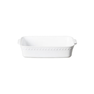 Pearl Collection Rectangle Baker 11" in White