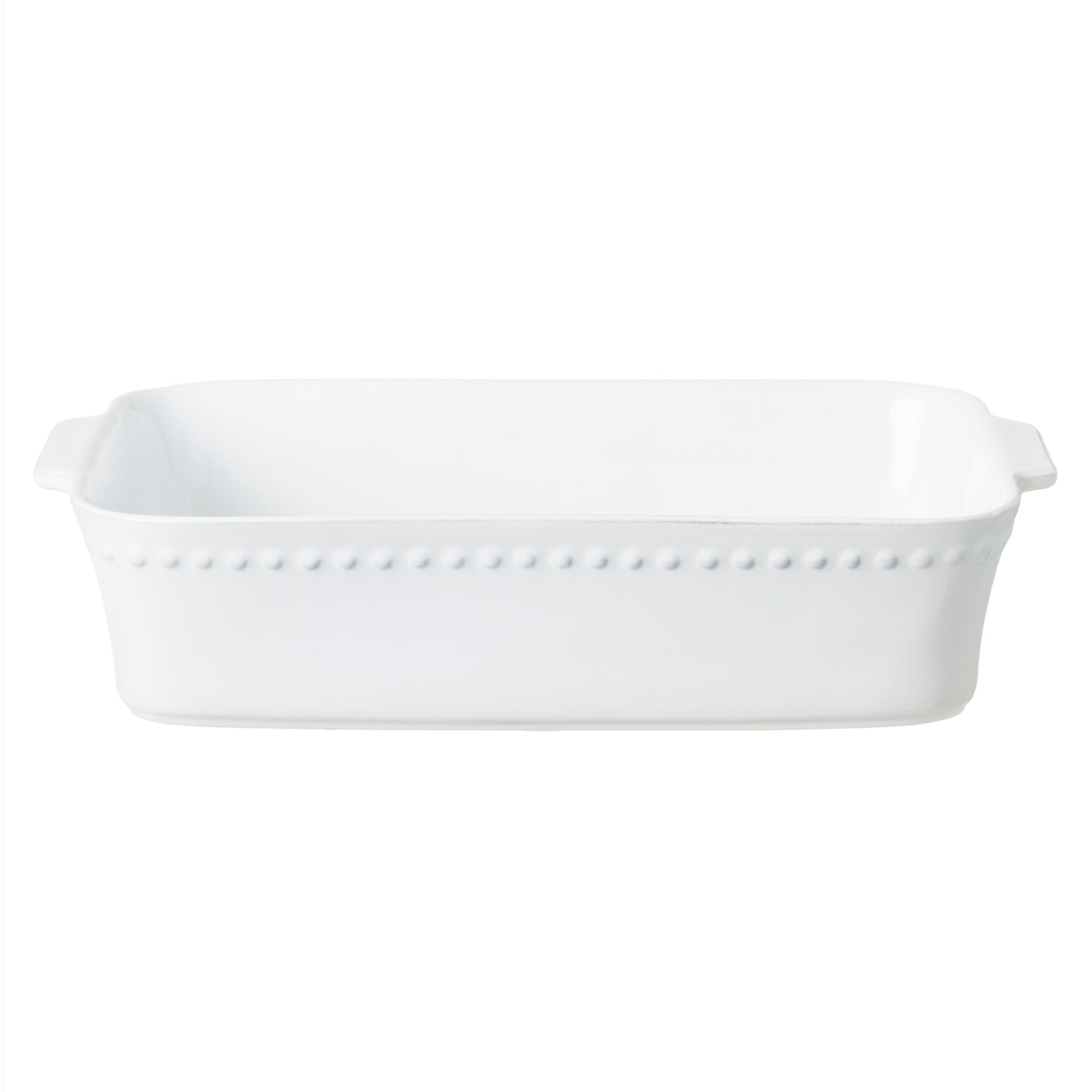 Pearl Collection Rectangle Baker 15" in White