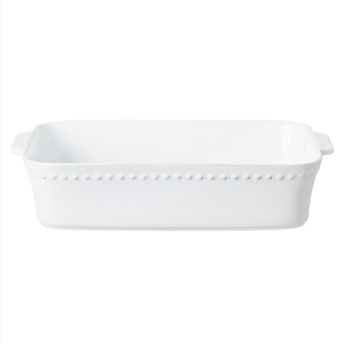 Pearl Collection Rectangle Baker 15" in White