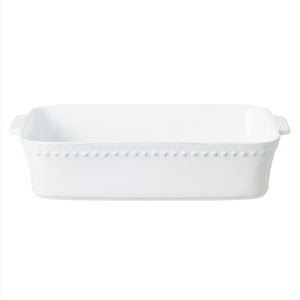 Pearl Collection Rectangle Baker 15" in White