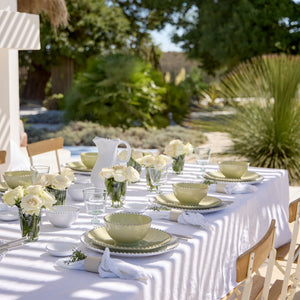 Pearl Collection Cereal Bowls in Lilly Green, Set of 6
