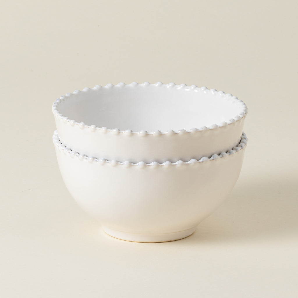 Pearl Collection Cereal Bowls in White, Set of 6