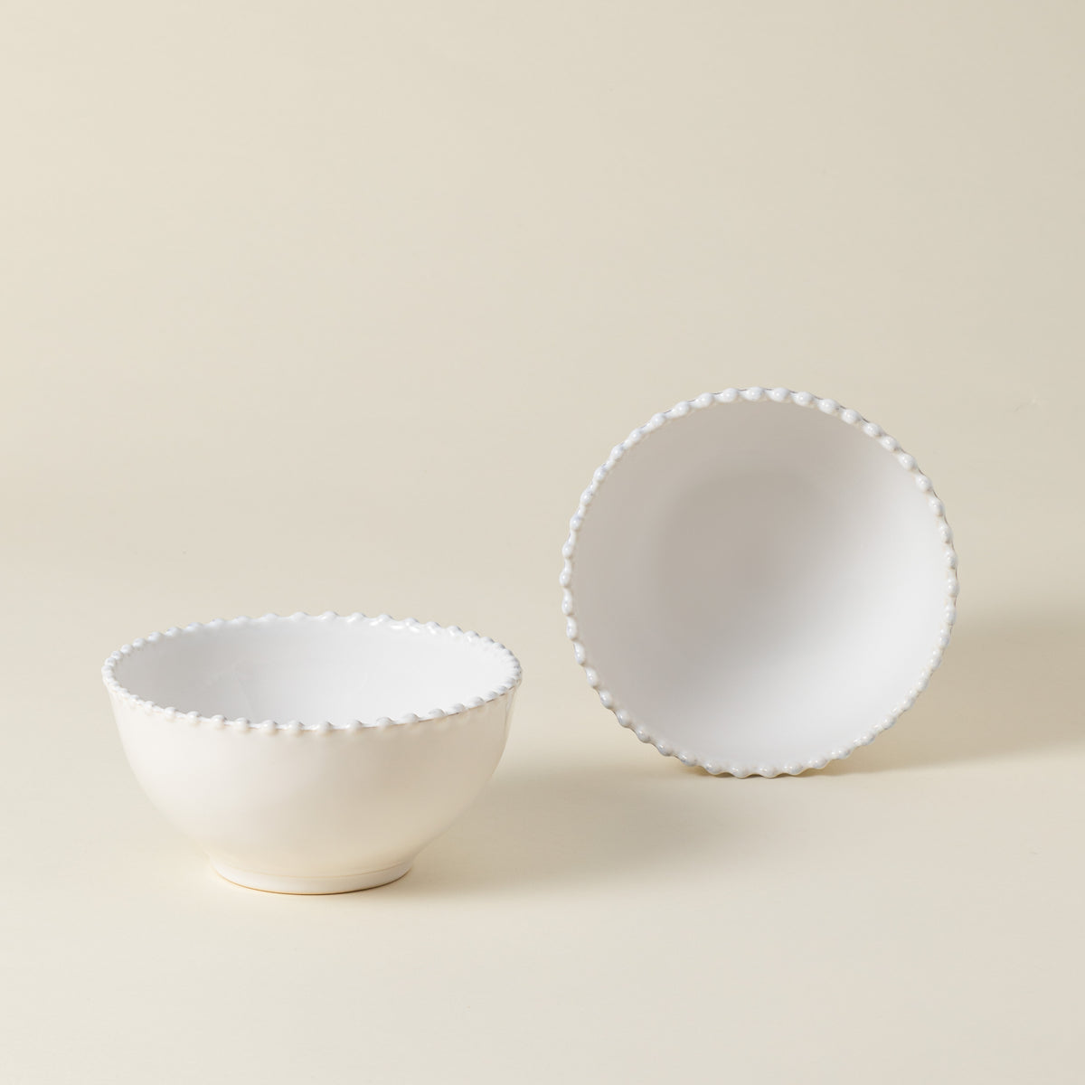 Pearl Collection Cereal Bowls in White, Set of 6