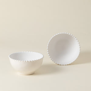 Pearl Collection Cereal Bowls in White, Set of 6