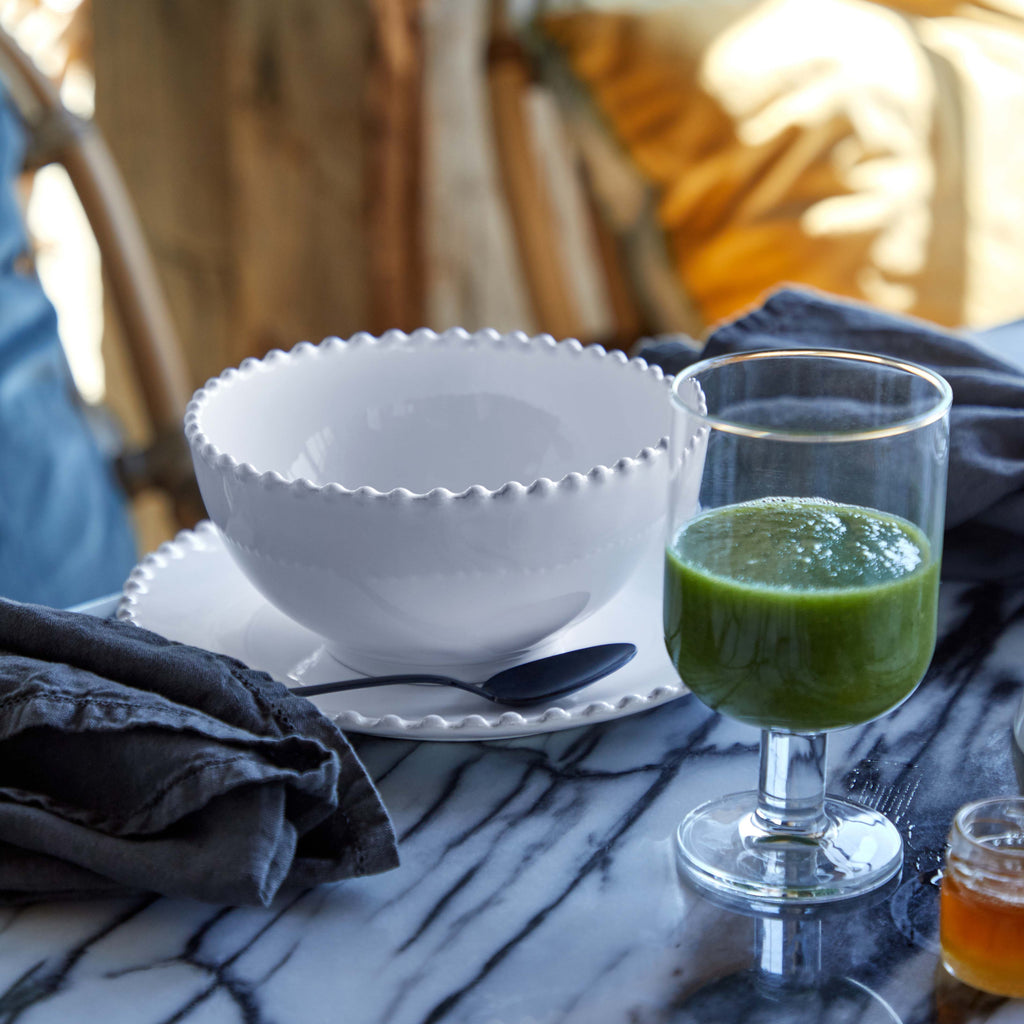 Pearl Collection Cereal Bowls in White, Set of 6