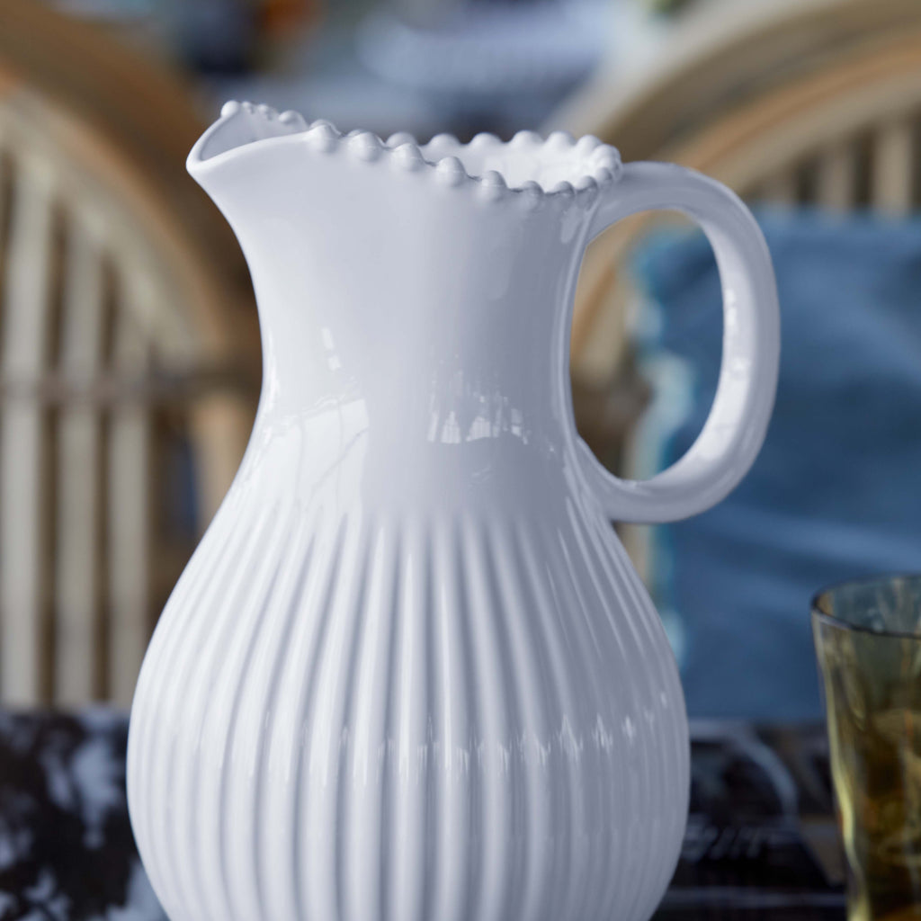 Pearl Collection Pitcher 87 oz. in White