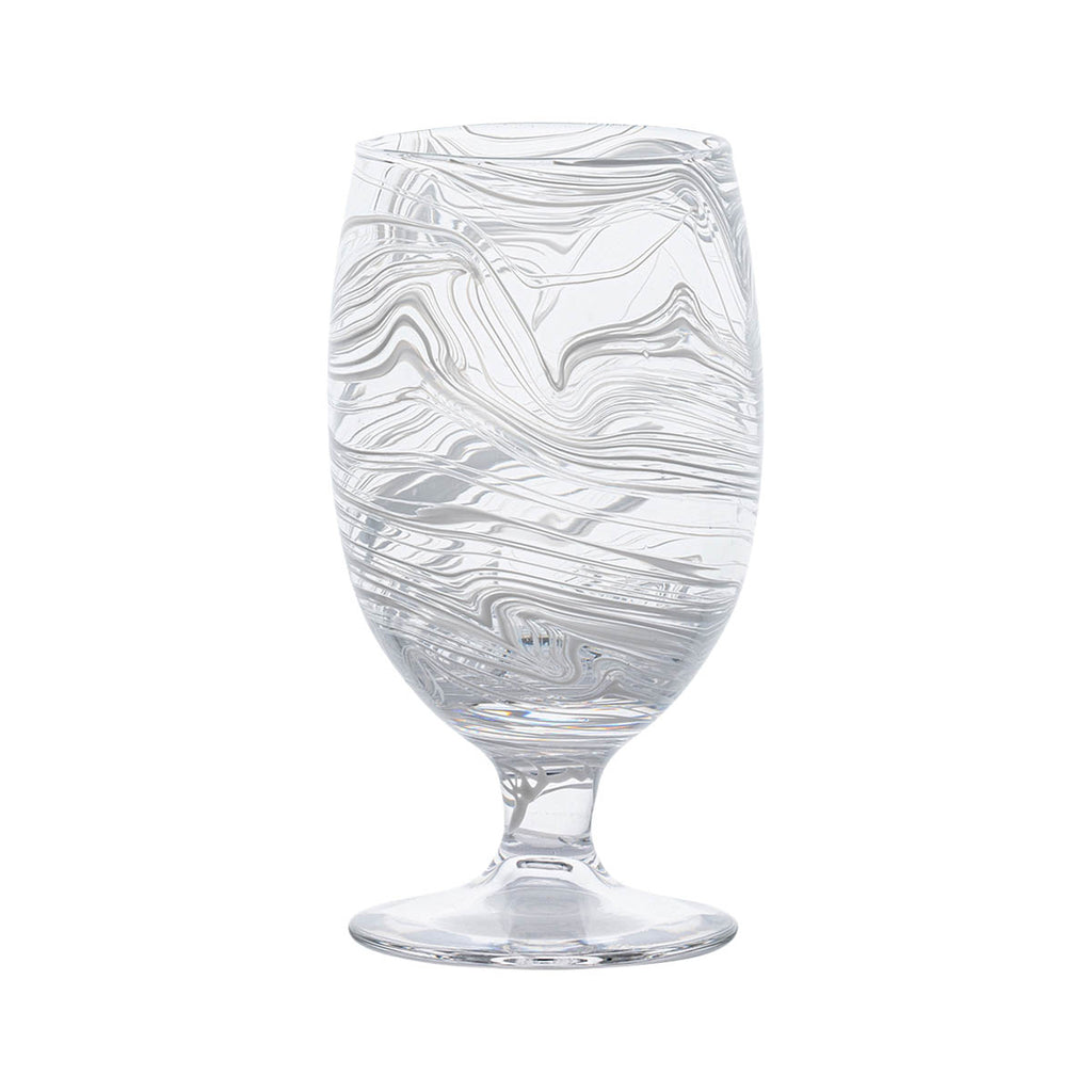 Puro Marbled Goblet in White