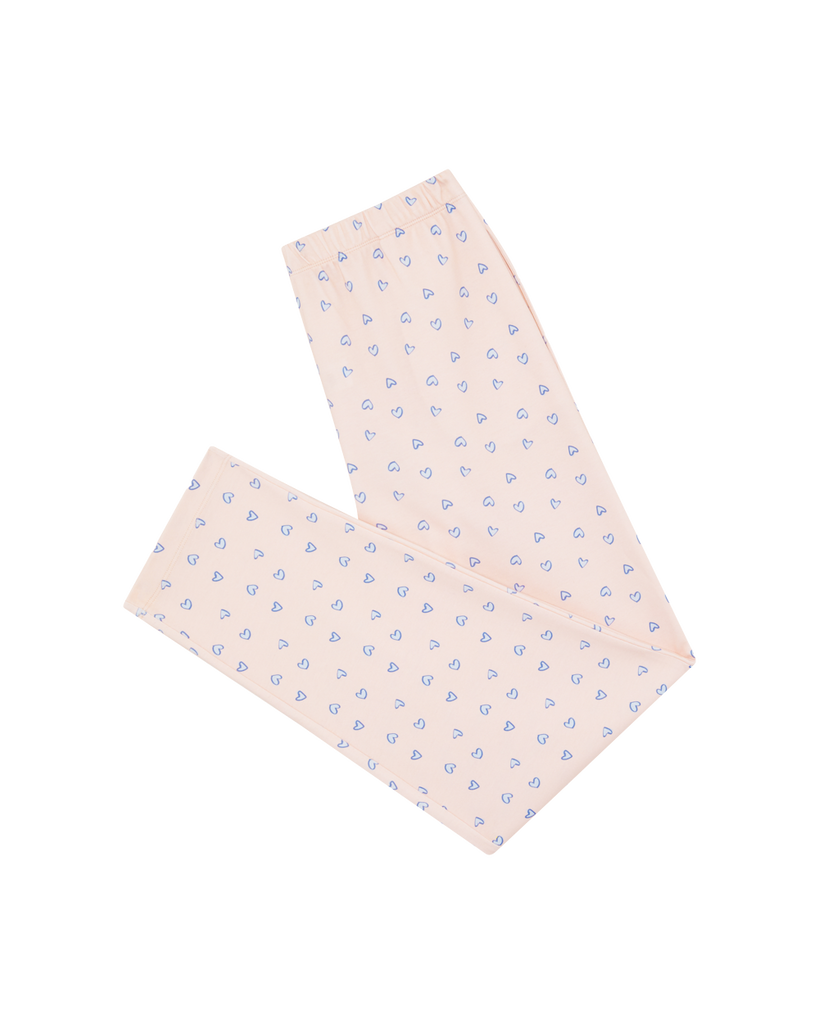 Women's Love Heart Pajamas in Pink