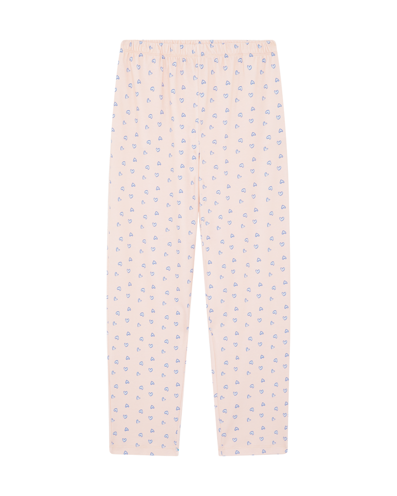 Women's Love Heart Pajamas in Pink