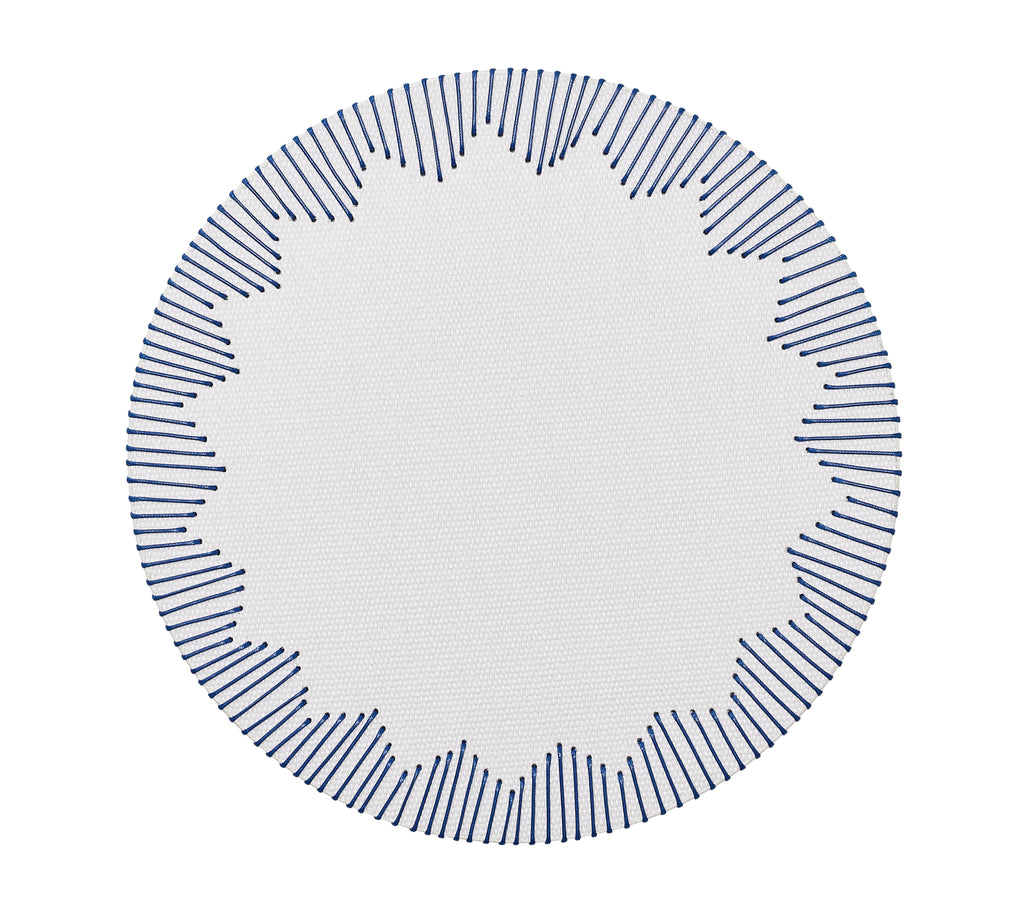 Dream Weaver Placemat in White & Blue, Set of 4