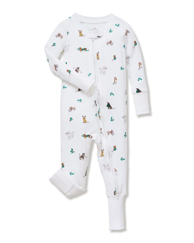 Baby’s Pima Peekaboo Romper in Jingle Paws