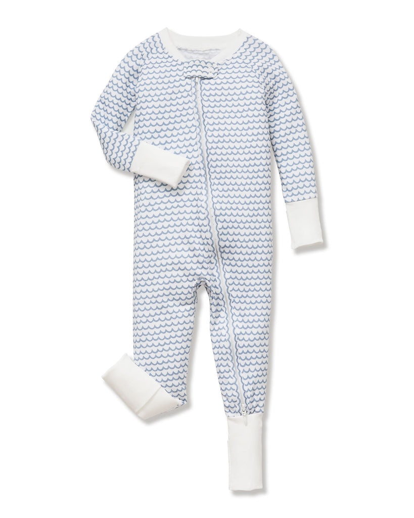 Baby’s Pima Peekaboo Romper in La Mer
