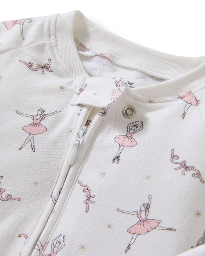 Baby’s Pima Peekaboo Romper in Sugar Plum Fairy