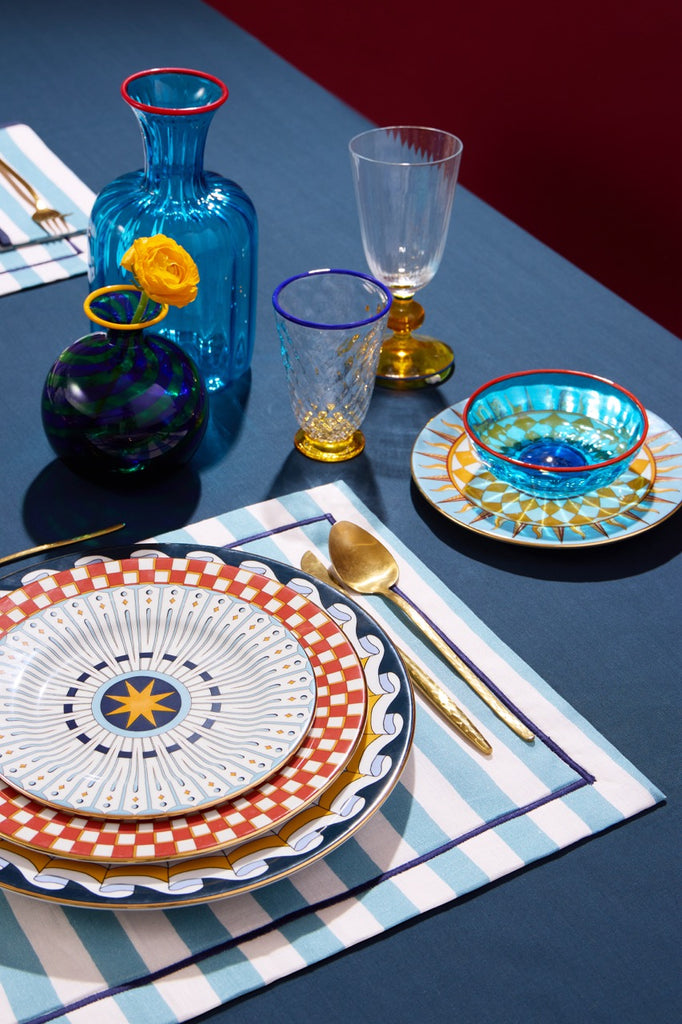 Placemat in Riviera Celeste Sky Blue, Set of 2