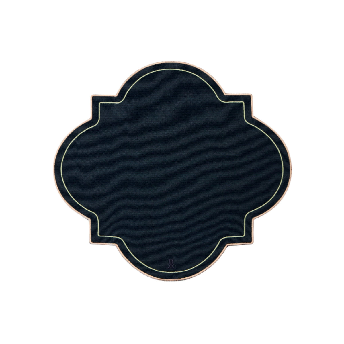 Medallion Placemats in Solid Navy, Set of 2