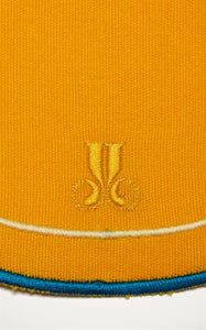 Medallion Placemats in Solid Yellow, Set of 2