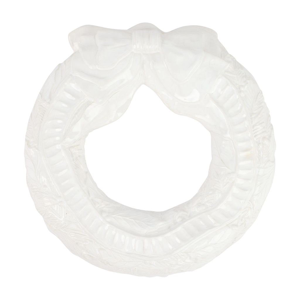 Pietra Natale Figural Wreath in White