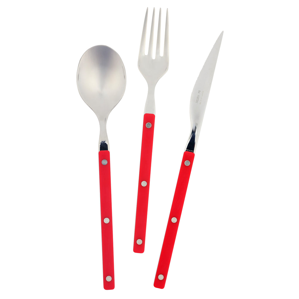 Pastello Three-Piece Place Setting in Red
