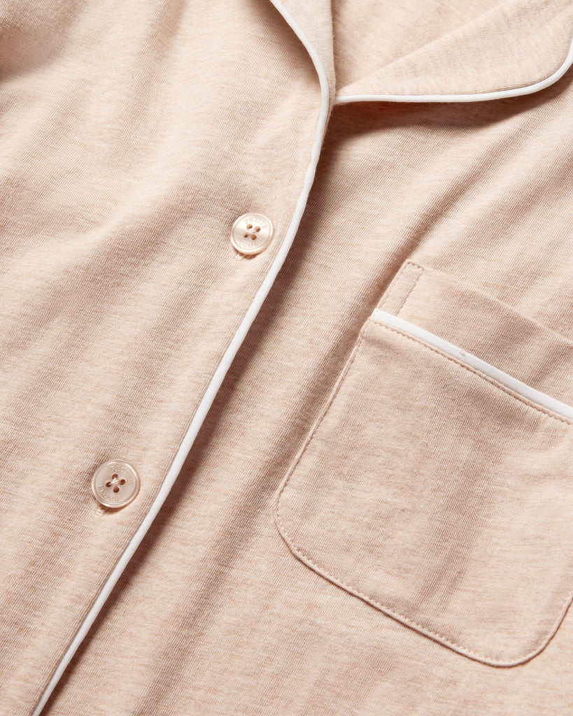 Women’s Pima Pajama Set in Camel