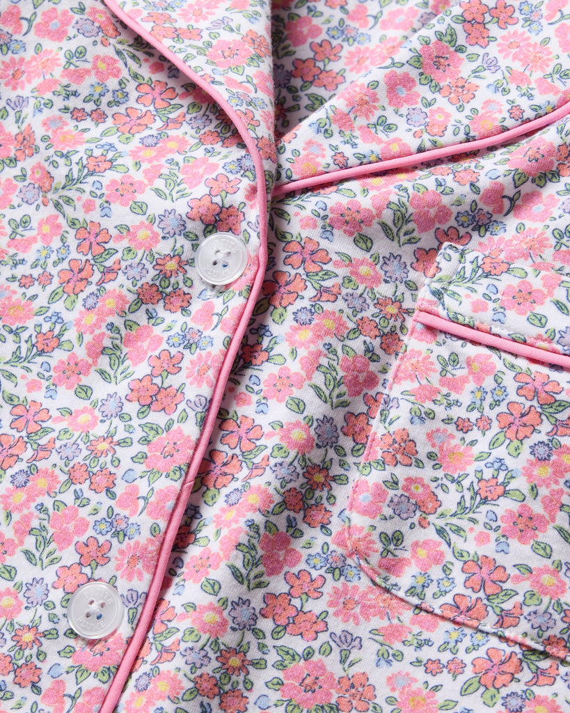 Women’s Pima Short Sleeve Short Set in Fleurs de Rose