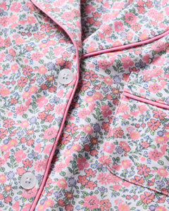 Women’s Pima Short Sleeve Short Set in Fleurs de Rose