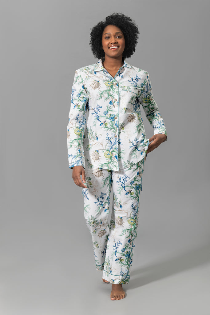 Luca Pajama Set in Del Tesoro Sea
