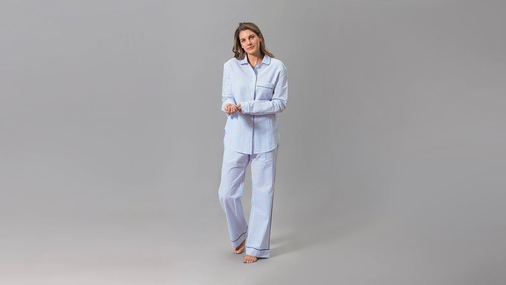 Matteo Pajama Set in Azure