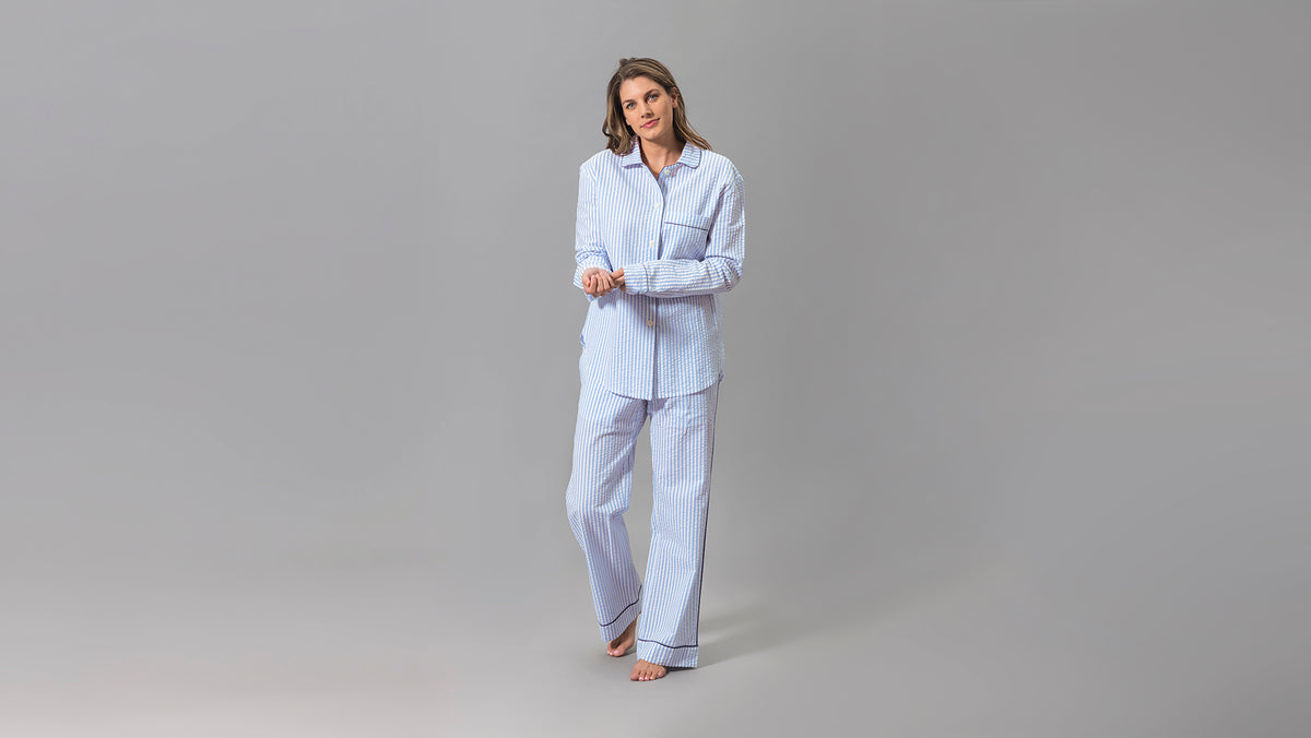 Matteo Pajama Set in Azure