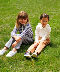 Parker Polo in Navy Twin Stripe