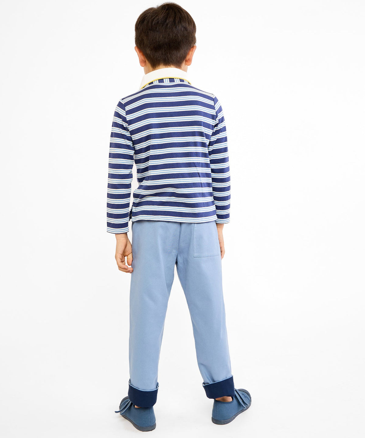 Parker Polo in Navy Twin Stripe