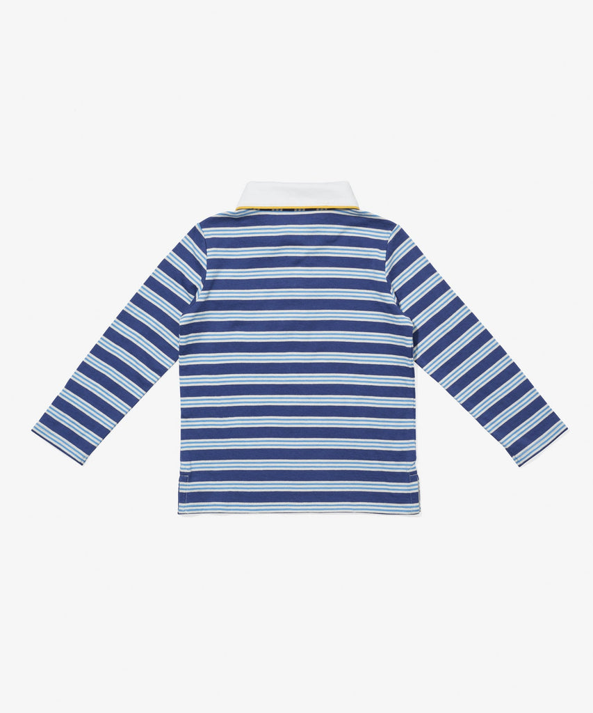 Parker Polo in Navy Twin Stripe