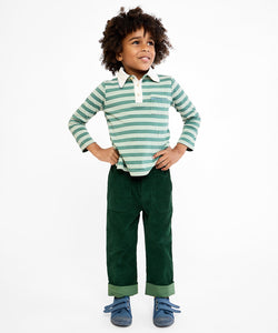 Parker Polo in Pine Twin Stripe