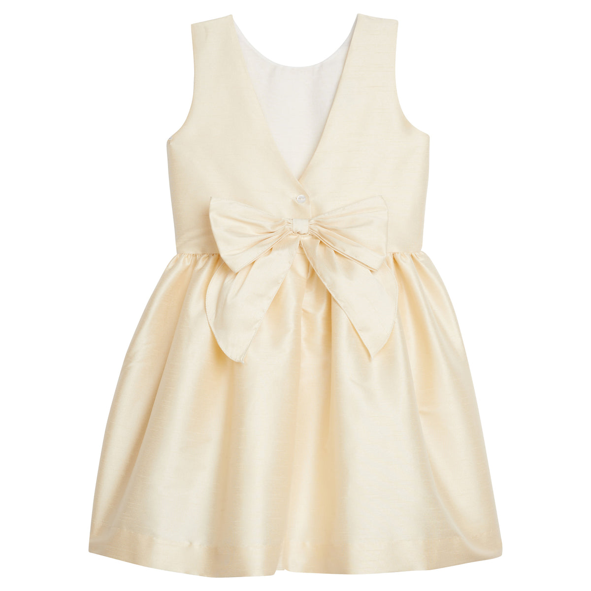 Little English traditional children's clothing, Pearl Dress in champagne color with bow in back, for little girl