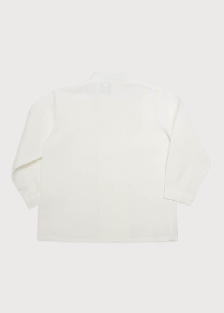 Boy's white double-breasted Mandarin collar shirt (12mths-10yrs) Shirts  from Pepa London