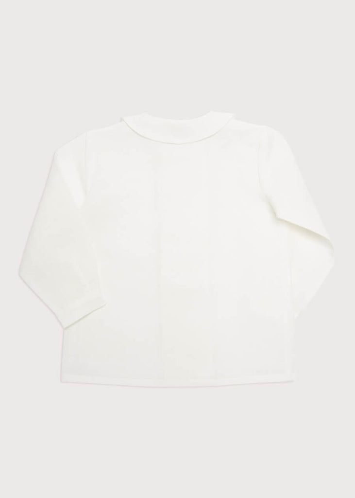 White Double-Breasted Peter Pan Collar Shirt (12mths-10yrs) Shirts  from Pepa London