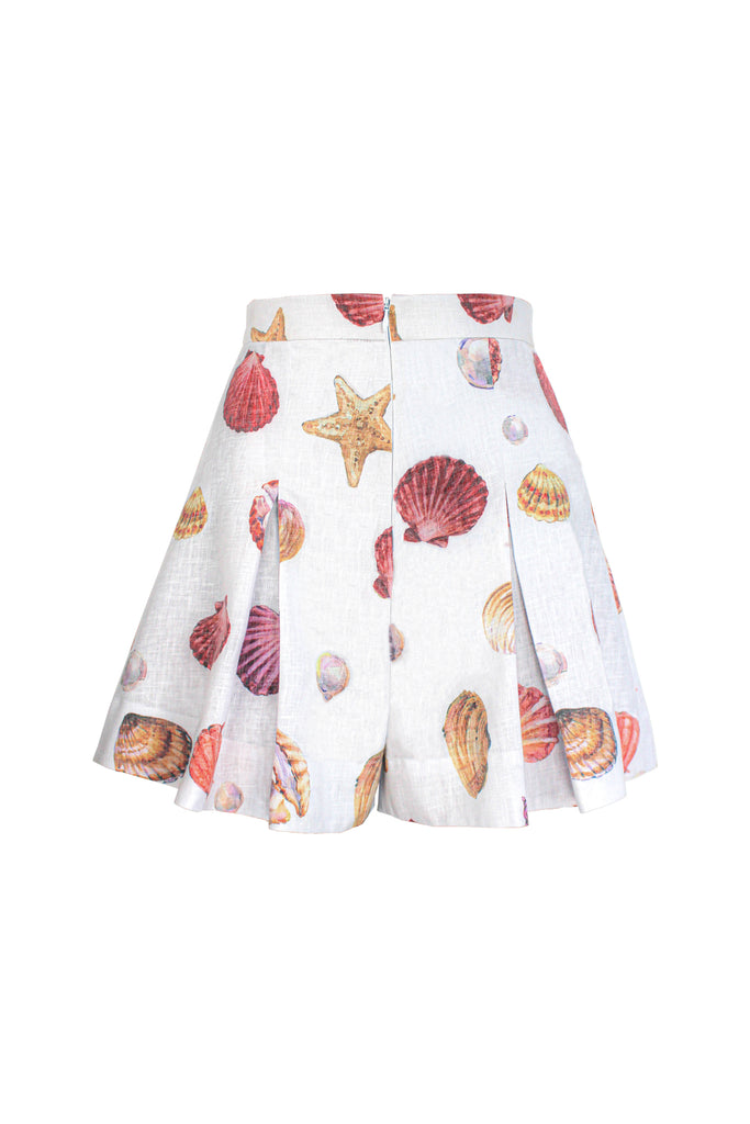 Perla Short in Conchitas White Print