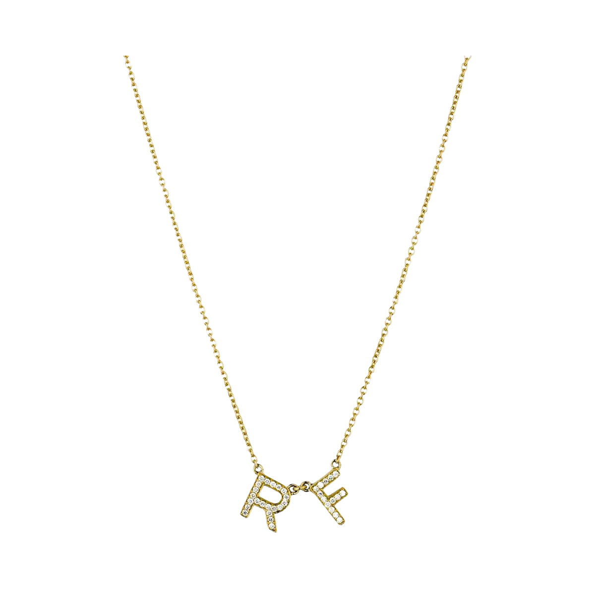 Personalized Diamond Initial Necklace