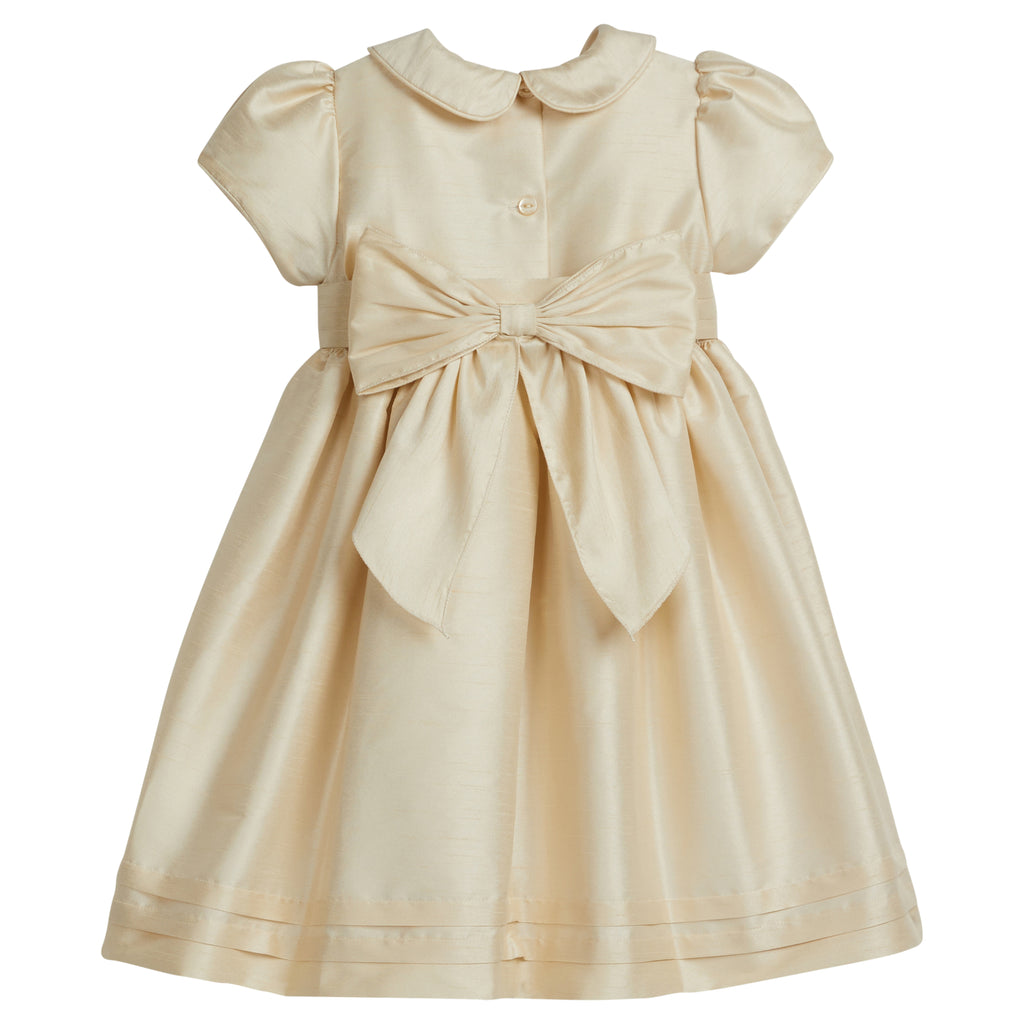 Peter Pan Formal Dress in Champagne with Sash