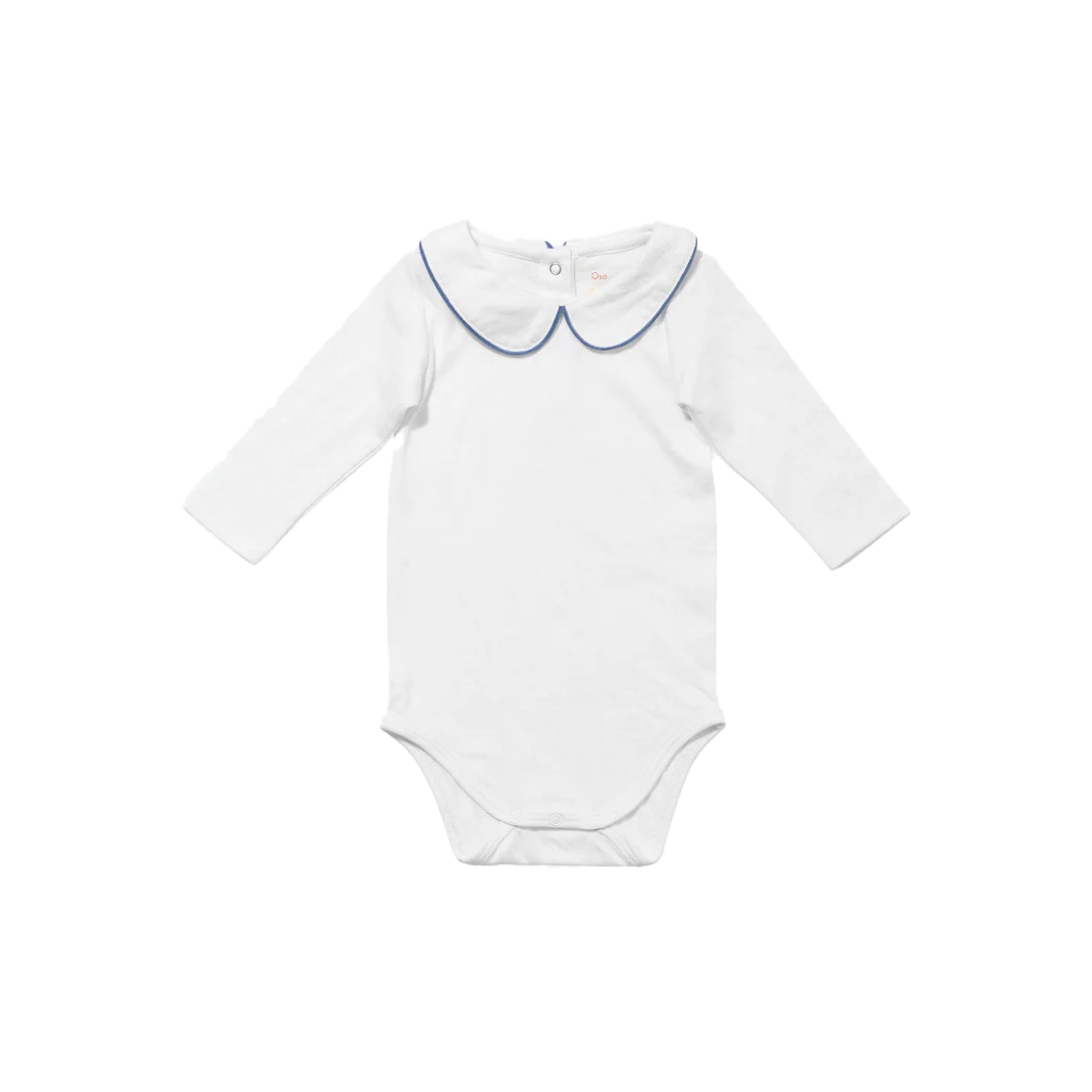 Peter Pan One-piece in Navy Piping