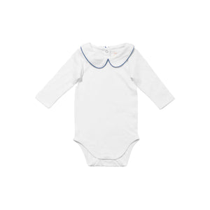 Peter Pan One-piece in Navy Piping