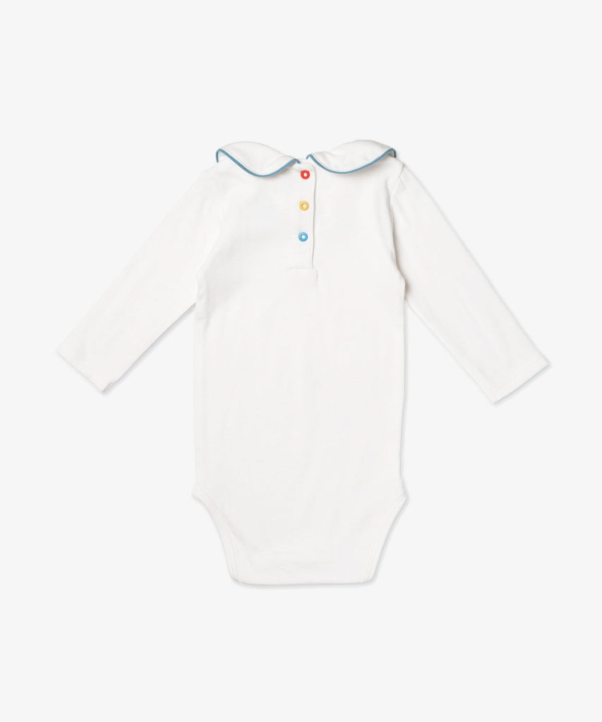 Peter Pan One-Piece in Blue Piping