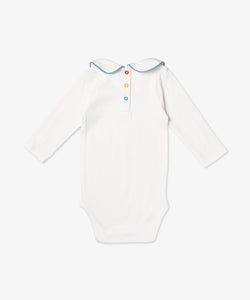 Peter Pan One-Piece in Blue Piping