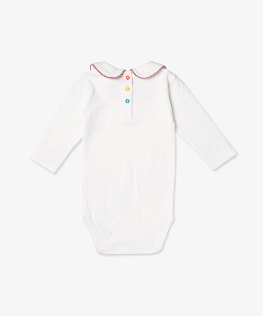 Peter Pan One-Piece in Rose Piping