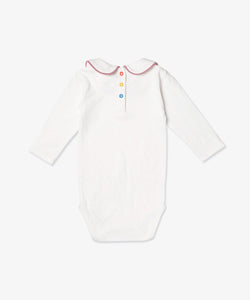 Peter Pan One-Piece in Rose Piping