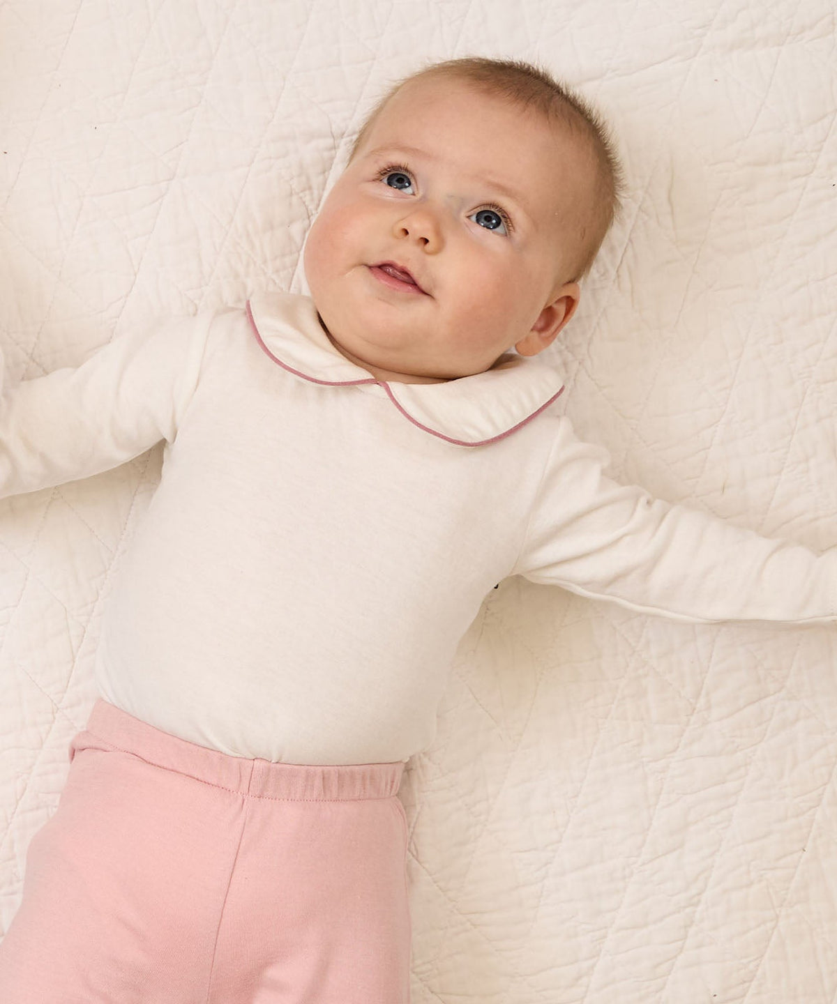 Peter Pan One-Piece in Rose Piping