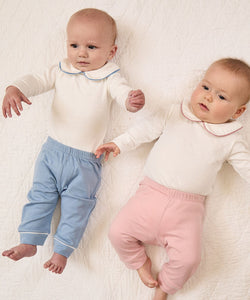 Peter Pan One-Piece in Rose Piping