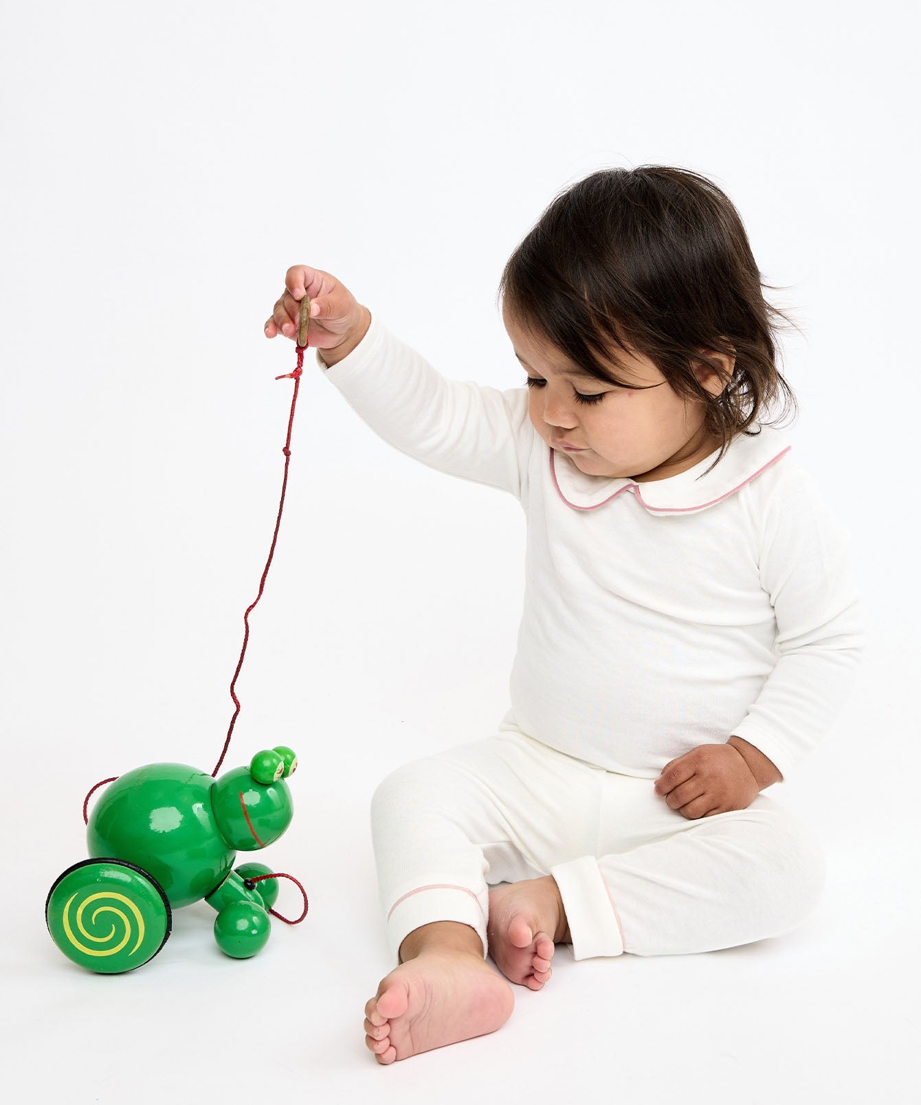 Peter Pan One-Piece in Rose Piping