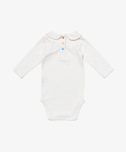 Peter Pan One-piece in Vanilla Piping