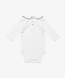 Peter Pan One-piece in Navy Piping