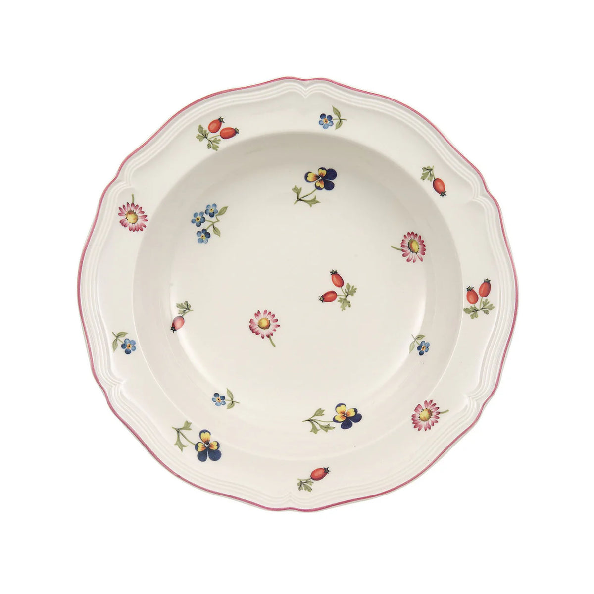 Petite Fleur Rim Cereal Bowl in Multi